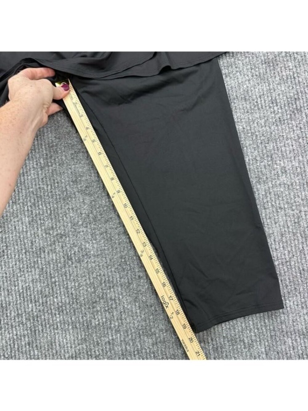 Lands End Black Swim Skirt Capri Pull On Leggings Modest Womens Plus Size 18 - Picture 5 of 7
